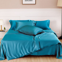 Housse de couette en soie luxueuse confort 19momme, draps en soie mûre, ensemble de literie