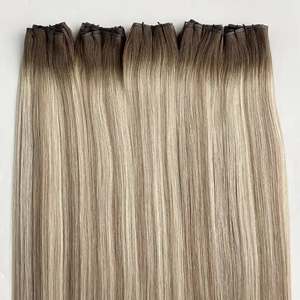 ผมต่อ Genius Weft แท้ 100% เกรดเวอร์จิ้น แบบ Double Drawn บางเฉียบไร้รอยต่อ สามารถตัดได้ เหมาะสำหรับร้านเสริมสวย ขายส่ง - Product Image 5