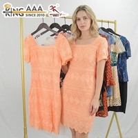 Pabrik Gaun Rajut KingAAA Menyediakan Gaun Wanita Bekas Model Slim Fit Panjang Sedang Pakaian Kasual Gaun Elegan Pakaian Bekas