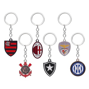 Porte-clés double face en alliage de zinc peint, style épuré, pour les <span class=keywords><strong>clubs</strong></span> de football Manchester United et Barcelone - Product Image 4