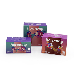 Boîte en carton personnalisée écologique pour serviettes hygiéniques, boîte à rabat en carton <span class=keywords><strong>ivoire</strong></span>, soins personnels - Product Image 6