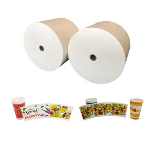 Eco Friendly art Printing Raw Materials pla coated base paper rolls for paper tea cup making