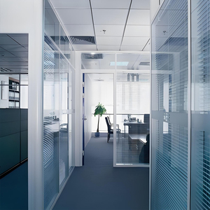 Tiết kiệm không gian Acoustic tường cho văn phòng có thể nhìn thấy khung cửa kính phân vùng với sự riêng tư rèm trong nhà màn trập phân vùng - Product Image 4