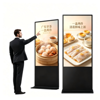 Señalización Digital Vertical con Pantalla Táctil Full HD de 55 Pulgadas y Carcasa Metálica para Tiendas Minoristas y Aeropuertos (OEM)