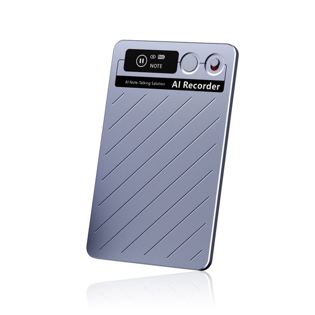 App Control New AI Smart Voice Recorder ChatGPT MP3 USB 2.0 64GB Card-type Aluminum Alloy Translation Transcription AI Note