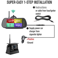 Iporn Monitor layar, Digital 7 "nirkabel 4Ch Monitor layar terpisah DVR bawaan, mendukung maks 256GB dengan kamera magnetik surya 1080P nirkabel