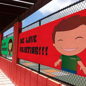 Biểu Tượng Tùy Chỉnh In Ấn Quảng Cáo Ngoài Trời Thể Thao Lớn Đục Vải Hàng Rào Lưới Biểu Ngữ Vinyl Biểu Ngữ In Ấn - Product Image 4