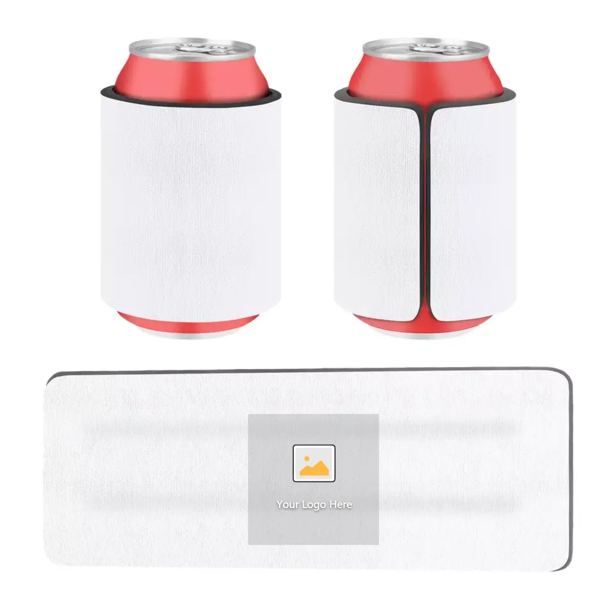 Diseño Strong Spring White Sublimation Blank Stubby Holder Neopreno Slap Wrap Can Cooler Sleeve