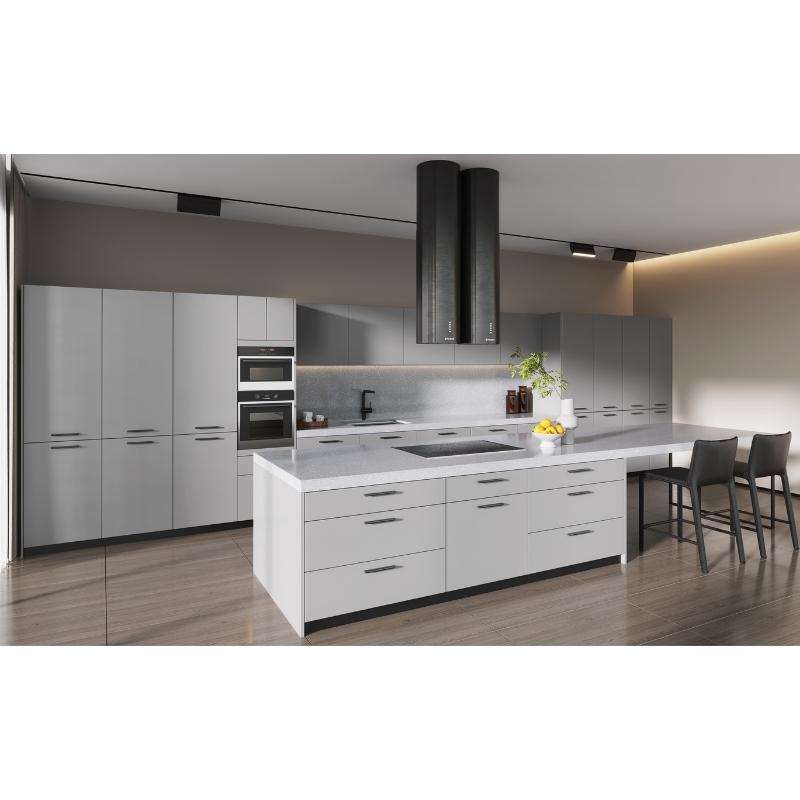 Glossy RTA Light Gray Kitchen Cabinets Wholesale| Alibaba.com