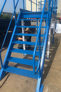 Stalen Structuur Gebouwen Buiten Industriële Gegalvaniseerde Stalen Trappen Hoge Temperatuur Resistente Metalen Trap Met Leuningen - Product Image 6