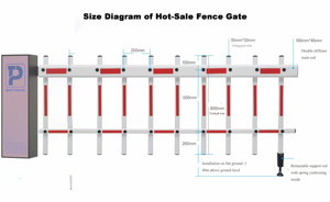 Porte automatique à grande vitesse de barrière de <span class=keywords><strong>bras</strong></span> de levage du mécanisme 18B pour le système de porte de boom de parking - Product Image 4