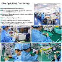 Kabel Patch Fiber Optik Multimode Simplex Duplex OM3 LC LC/SC/FC/ST untuk Pusat Data Ethernet 10/40/100G
