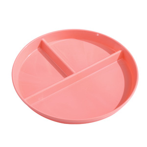 Plato de plástico dividido con base, tres compartimentos, comida saludable para uso doméstico, para niños, para bajar de peso, con cubiertos. - Product Image 5