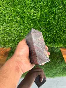 Torre de cristal de zoisita rubí amatista natural, obelisco de energía curativa Feng Shui tradicional para meditación y piedra de decoración del hogar - Product Image 2