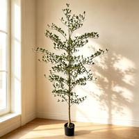 Arbre d'olivier artificiel hautement réaliste de 190 cm, faux bonsaï d'olivier, plante artificielle pour la décoration intérieure et extérieure