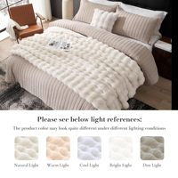 Plaid en fausse fourrure de lapin de luxe, ultra doux, moelleux, confortable et chaud pour canapé, lit ou fauteuil.
