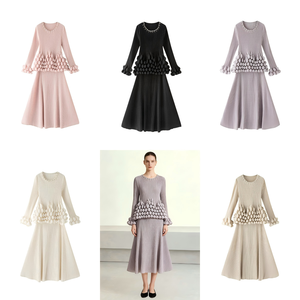 Vestido Plisado Miyake Original <span class=keywords><strong>de</strong></span> Fábrica, Sin Arrugas, Estilo Modesto, Elástico, Manga Larga, Color Sólido, Minimalista, MOQ Bajo, Personalizable - Product Image 5