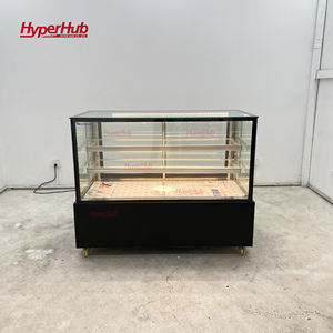 Vitrine réfrigérée carrée en verre pour pâtisseries et gâteaux, équipement de boulangerie commerciale à refroidissement par air - Product Image 2