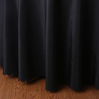 Noir 108 nappes rondes en Polyester pour fête de mariage