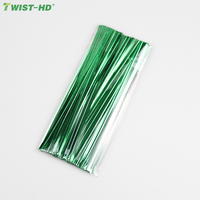 100pcs de 10cm petit paquet d'attaches torsadées métalliques argentées attaches d'emballage de pain de sucre directement fournies par l'usine