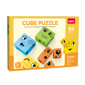 16Pcs Emotive Mặt 3D Nam Châm Câu Đố Cubes Mầm Non Giáo Dục Đồ Chơi Không Độc Hại Cho Bé Bé Từ Cube Đồ Chơi Cho Vui Và Quà Tặng - Product Image 5