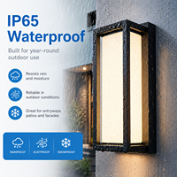 Applique murale LED en aluminium 18-15-12W, étanche IP65, pour extérieur, jardin, forme carrée, avec fonction photocellule