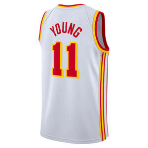 Atlanta 2024 Pria # 11 Jersey Bola Basket Trae Young Bordir Ukuran Besar Bernapas Cepat Kering untuk Musim Panas - Product Image 4