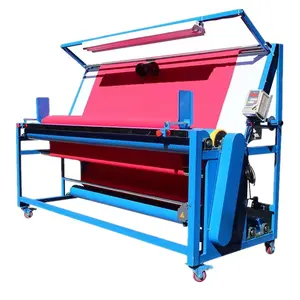 Two rollers fabric rolling and cutting machine/fabric roller and cutter