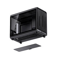 Boîtier PC de jeu Jonsbo D33 Micro-ATX, tour refroidie par eau, panneau latéral en verre, alimentation à branchement arrière, en acier, design discret