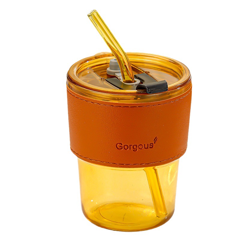 Amber (single cup + lid + straw + cup sleeve)