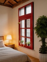 Fenêtres de maison passive à triple vitrage en aluminium à rupture de pont thermique, de haute qualité et écoénergétiques, de style européen