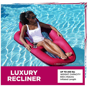 Flotador Inflable Lan Hua 180x80cm Color Rojo Rosa, Flotador de Piscina para Adultos - Product Image 5