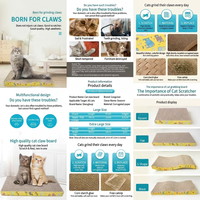 Jouet grattoir pour chat en carton ondulé plat
