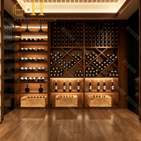 Meuble Bar Moderne pour Présentation de Vins, Cave à Vin de Luxe pour Villa et Sous-sol