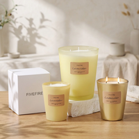 Bougeoir de décoration en cire de soja de luxe personnalisé, bougie parfumée en cire de soja pour la détente
