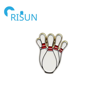 Broches et badges personnalisés en émail souple ou dur pour le bowling, jeux sportifs d'intérieur, épingles de revers sur le thème du bowling