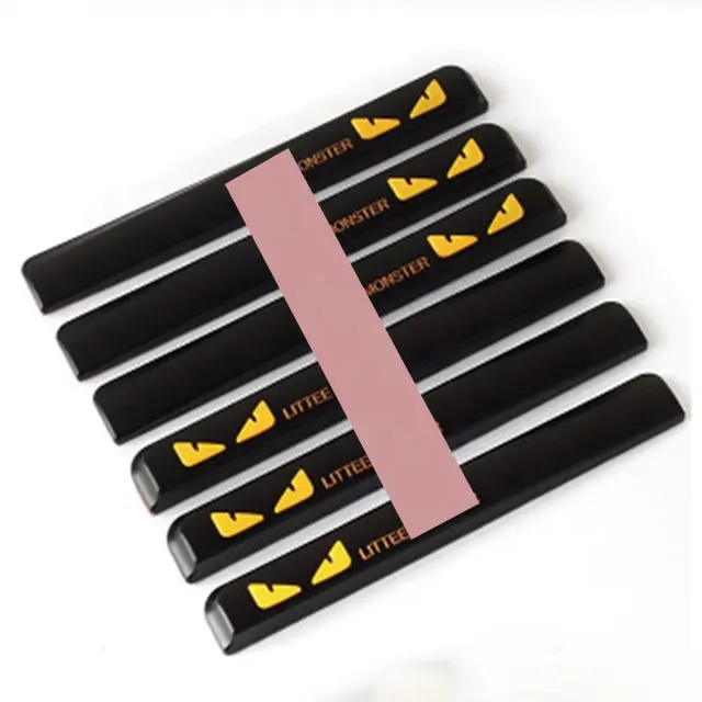 The new product 6pcs Car Side Door Rear view mirror Strip Guard Protective Stickers Anti-Collision Crash Bar Strip