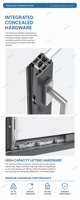 Puerta Corredera y Elevadora de Aluminio Personalizada con Vidrio Low-E para Proyectos Residenciales de Alta Gama