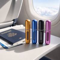 Atomiseur de parfum de voyage avec fenêtre de visualisation et capuchon arrondi pour une fragrance personnelle en déplacement