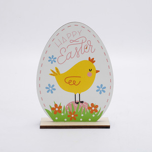 Easter Wooden <b>Egg</b> Ornaments With Chick Design For Indoor Home <b>Decoration</b> Style 1 2 3 4 - Product Image 5