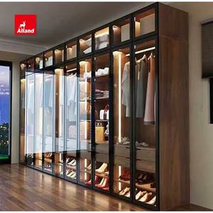 Allandcabinet ไม้อัดบานพับแบบกำหนดเองสำหรับห้องนอนสาวๆ<span class=keywords><strong>ประตู</strong></span>โปร่งใสทันสมัยตู้เสื้อผ้าตู้เสื้อผ้าหรูหราออกแบบได้ตามต้องการ - Product Image 3