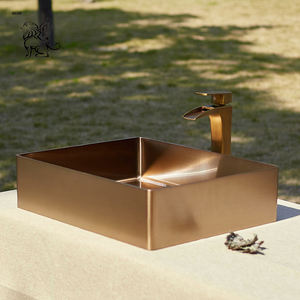 BLVE hotel all'aperto strutture pubbliche in metallo ottone antico lavabo 304 lavabo lavello per lavaggio a mano in <span class=keywords><strong>acciaio</strong></span> inossidabile - Product Image 5