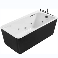Baignoire autoportante jacuzi bain à remous baignoire de massage baignoire adulte hydro spa massage jacuzi badewanne bain à remous baignoires noires