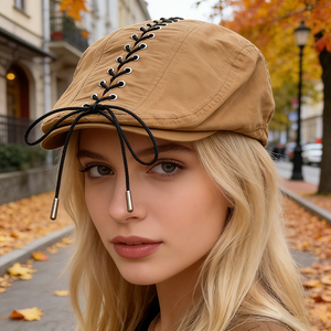 Casquette de newsboy rayée style cool <span class=keywords><strong>et</strong></span> audacieux pour femme, béret audacieux <span class=keywords><strong>et</strong></span> tendance |   Vêtements de plage pour toutes les saisons |   Mode polyvalente <span class=keywords><strong>et</strong></span> tendance pour affiner <span class=keywords><strong>le</strong></span> visage - Product Image 2