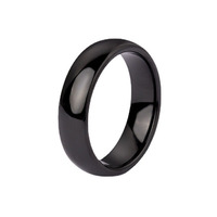 Gostar Hommes et Femmes En Stock Simple Doigt Bijoux 6mm Haute Tactile Blanc Noir Jaune Vert Blanc Core Bague En Céramique