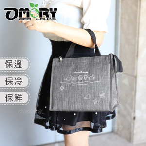 Excellent Quality OMORY Waterproof Eco-friendly Insulated Handbag Ocean Graffiti Design Lunch Tote for Sports Office - Product Image 3
