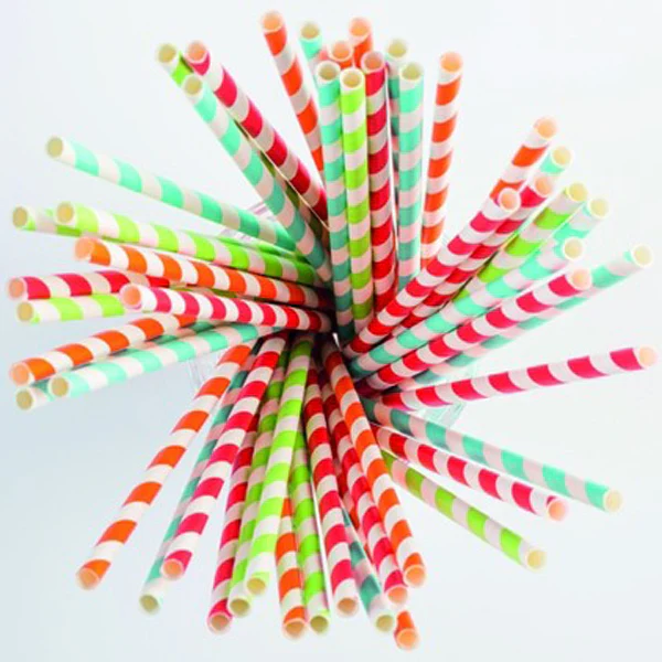 Food Grade Compostable Biodegradable Recyclable Disposable Paper Straw with Customized Color for Coffee Tea Juice Beverage Party