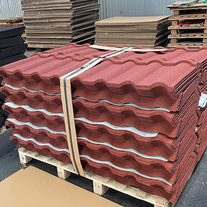 Chống corrosin thời tiết Milano phong cách gạch 0.2mm màu đen đỏ màu đá tráng kim loại mái ngói để liberia - Product Image 1