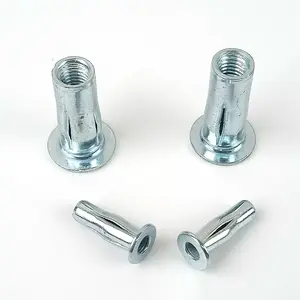 10pcs M3 M8 304 Stainless Steel Large Flat Hex Hexagon Socket Head Furniture Rivet Connector Insert Joint Sleeve Nut