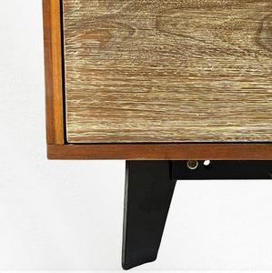 Buffet minimaliste moderne en bois d'acacia avec dessus en béton et deux portes et trois tiroirs du Vietnam - Product Image 5